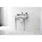 Kingston Brass 30 Carrara Marble Console Sink with Stainless Steel Legs, Marble WhitePolished Chrome LMS30MOQ1 - alternate 5